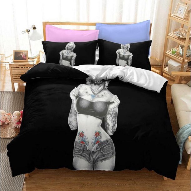 Classic Celebrity Marilyn Monroe Quilt Duvet Cover Set Super Children3-Piece Bedding Set