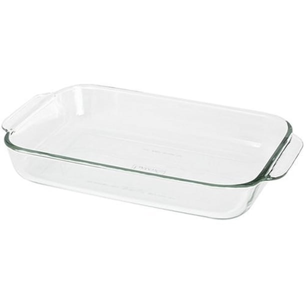 Plato para hornear Pyrex Bakeware de vidrio transparente de 2 litros, original de EE. UU.