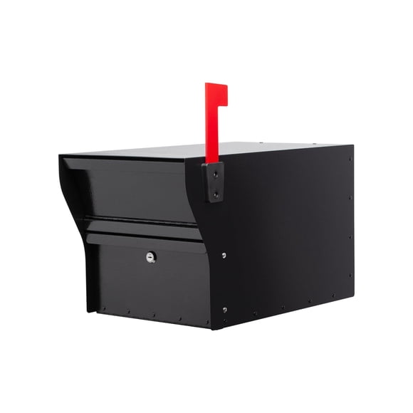 Buzón Whitehall MailVault con cerradura, resistente a la intemperie, negro