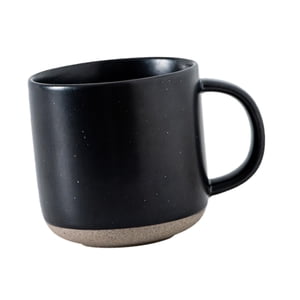 Bothyi - Taza De Café De Cerámica Para Adultos, Taza De Té Para Bebidas Frías O Calientes, Para Oficina, Color Negro