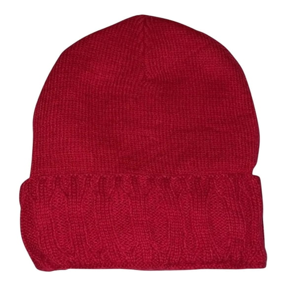 Gorro Beanie Con Doblez Y Tejido Unicolor Forro Chiporro Unisex Jovenes Adulto