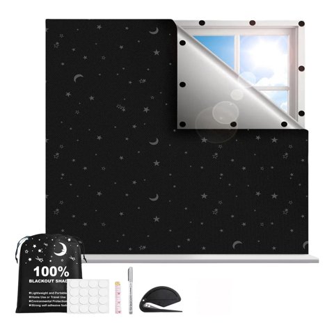 Genérica - Cortinas Blackout 420D Revestidas De Plata 1.45*2M