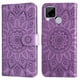 thumbnail image 5 of Funda tipo cartera FOXDOCK para Realme C12 , diseño girasol en relieve, cuero PU, cierre magnético, soporte y tarjetero, 5 of 5