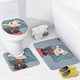 thumbnail image 4 of Hilda-theme 4-Piece Shower Curtain Set with Rugs, Waterproof Bathroom Decor Set Includes Bath Mat, U-Shaped Rug, Toilet Lid Cover and Curtain with Hooks, 4 of 6