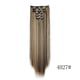 thumbnail image 1 of suxuMhao Pelucas Sintéticas de Repuesto para el Cabello, Pelucas Lisas, Peluca sin Pegamento Juego de Extensiones de Cabello de 6 Piezas, Amarillo+negro, 24in de Largo - Perfecto para Necesidades de, 1 of 2