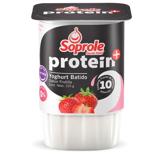 Yoghurt Protein+ Sabor Frutilla 155 g Soprole
