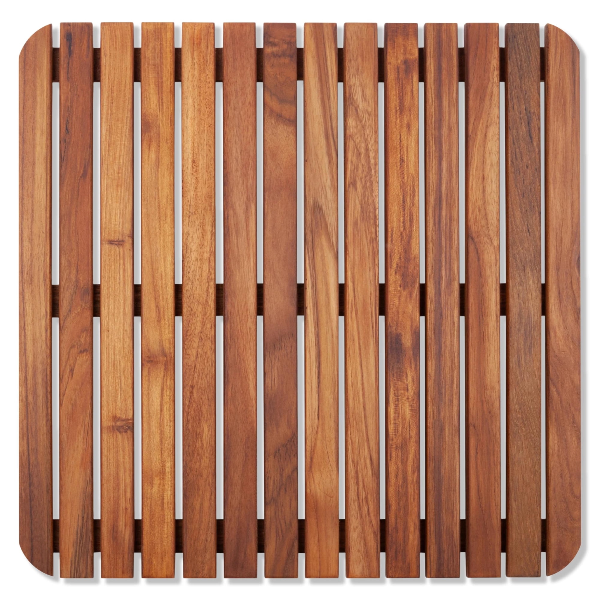 Nordic Style Teak - Alfombra De Ducha Y Baño, Estilo Nórdico, Teca De Primera Calidad, 50 X 50 Cm, Engrasada