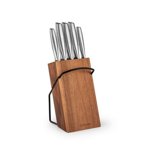 Set Cuchillos Stahl 5 Pcs Acero Inoxidable + Taco Simplit