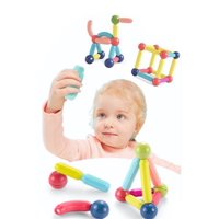 Bj Hogar - Juego De Varillas Magnéticos Juguete Didáctico Bloques