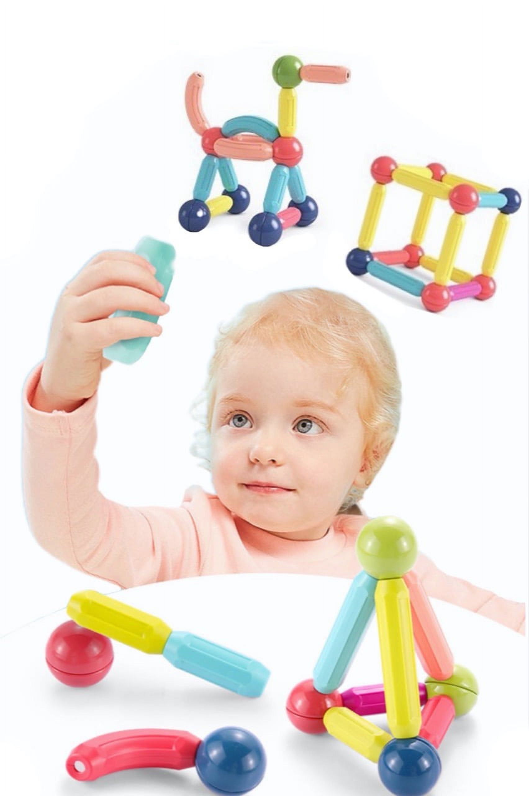 Bj Hogar - Juego De Varillas Magnéticos Juguete Didáctico Bloques