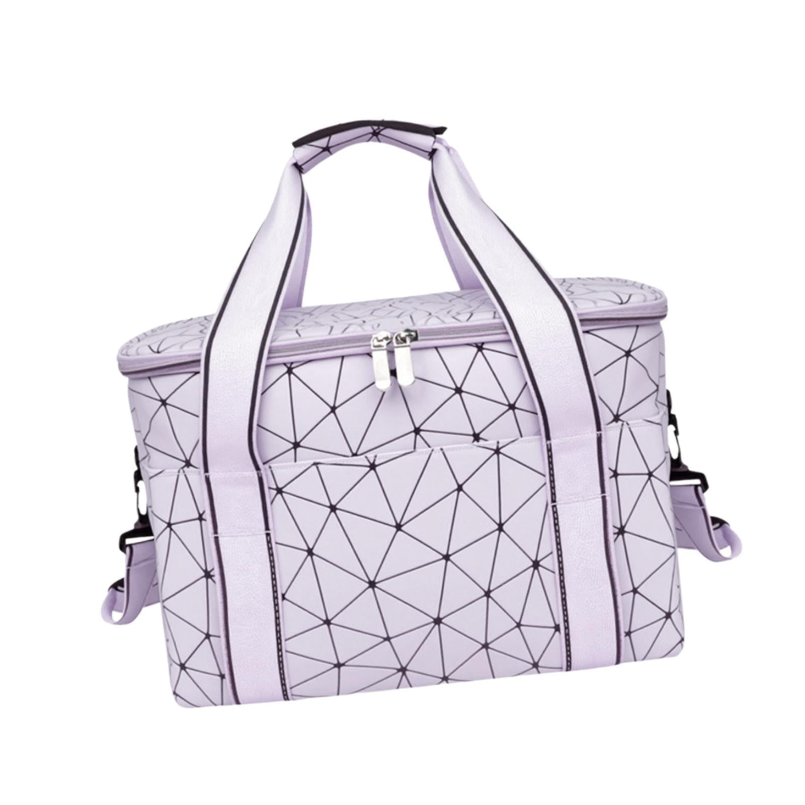 Gazechimp - Bolsa Térmica Para Almuerzo, Contenedor De Alimentos, Lonchera Grande Para El Trabajo, Negocios, Camping, Color Morado