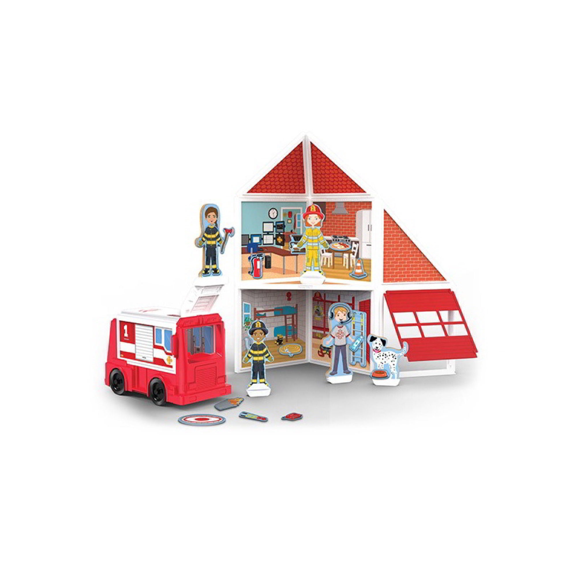 Juego Magnético Estación de Bomberos.