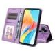 thumbnail image 3 of Funda tipo cartera FOXDOCK para OPPO A58 4G , diseño girasol en relieve, cuero PU, cierre magnético, soporte y tarjetero, 3 of 5