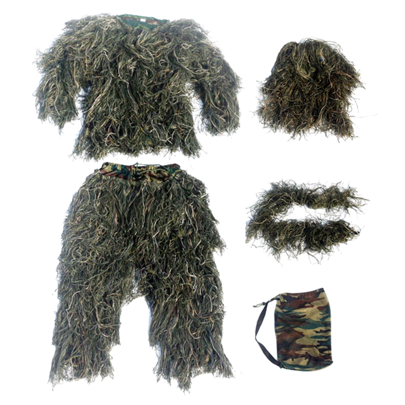 Ioensy - Traje Ghillie Para Hombre, Chaqueta, Conjunto De Uniforme Ligero Para Juego De Caza, Traje Verde