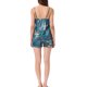 thumbnail image 3 of INSPIRE CHIC Conjunto de Lounge de Satén para Mujer Camiseta sin Mangas Ropa de Dormir Pijamas Conjunto L Azul Marino Rojo Floral, 3 of 6