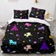 thumbnail image 1 of Cartoon Unicorn Bedding Set Duvet Cover Set Duvet Cover Pillowcase, Home Bedroom Duvet Cover King Size Boy Girl Adult 135x200cm Bed Sheets, 1 of 5