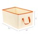 thumbnail image 4 of REGALWOVEN 3 Pcs Cubo de Almacenamiento, Caja de Almacenamiento de Tela con Asas, Cesta de Almacenamiento Plegable para Organizar Beige 15.7*9.8*7.9in, 4 of 6