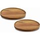 thumbnail image 1 of Organizador Lazy Susan AUAM de madera de acacia, 10 pulgadas, paquete de 2, 1 of 6