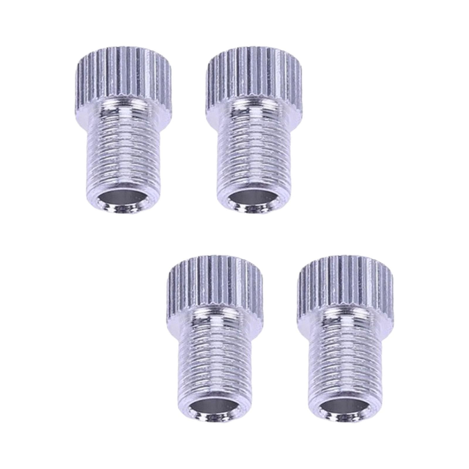 Ioensy - 4 Adaptadores De Válvula De Bicicleta, Conversión De Repuesto Para Equipo De Bicicleta De Carretera, Color Plateado