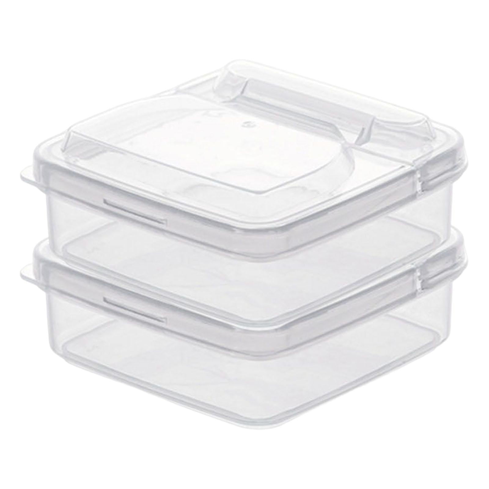 Bothyi - 2 Contenedores De Alimentos Compactos Para Refrigerador Con Tapa Abatible, Protector De Nevera, Seguro Para Alimentos