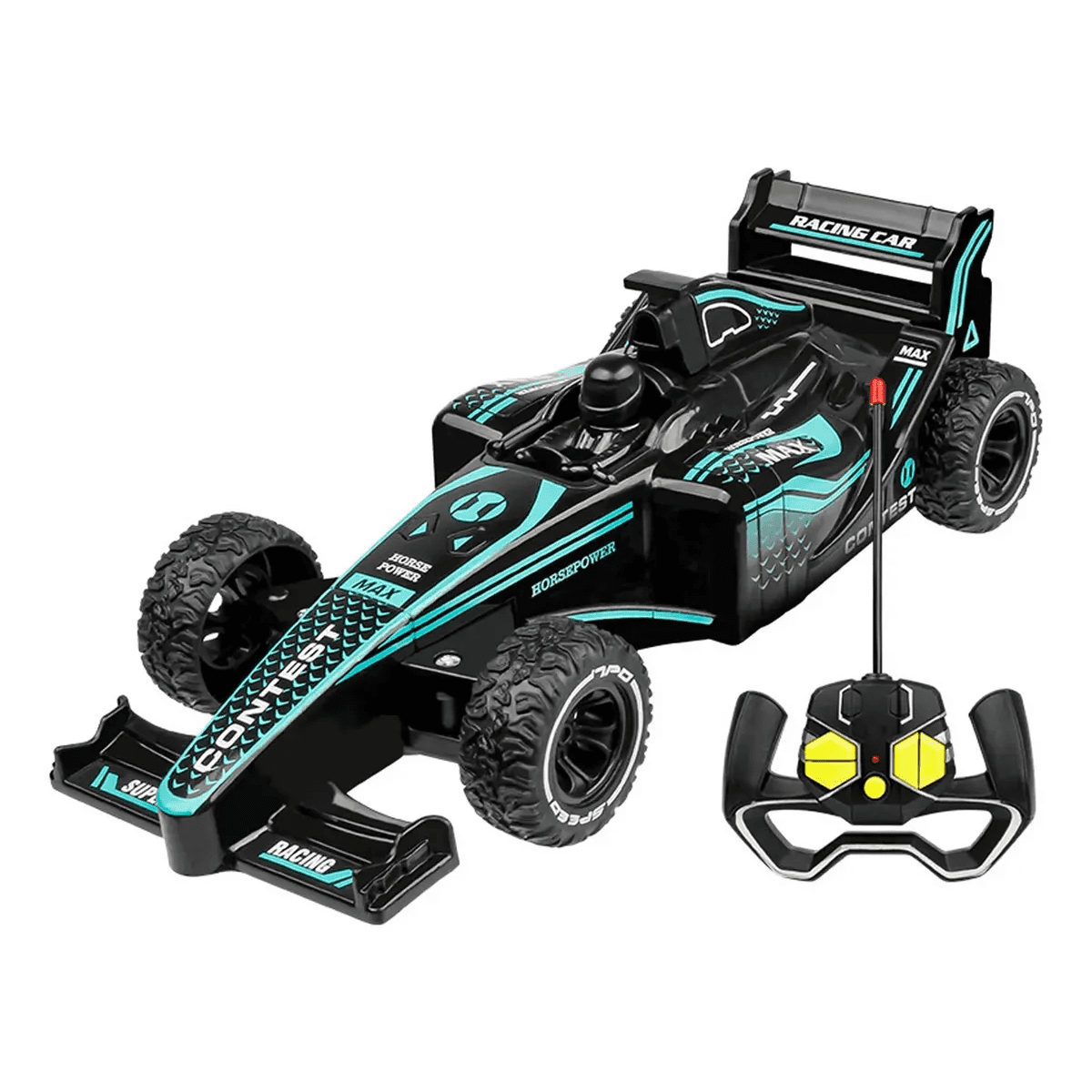 Auto De Carrera Belug Rc Juguete Control Remoto Azul Negro