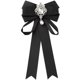 thumbnail image 1 of INSPIRE CHIC Corbata de cuello pre-anudada para el regreso a clases de mujeres, cinta elegante con moño, broches de lazo, negro, talla única, 1 of 5