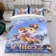 thumbnail image 4 of Película de Niko Conjunto de sábanas temático, trío de piezas, cómodo y amigable con la piel, diseño único, regalo de decoración para el hogar para familiares, amigos y fans, 90 cm * 190 cm, 4 of 6