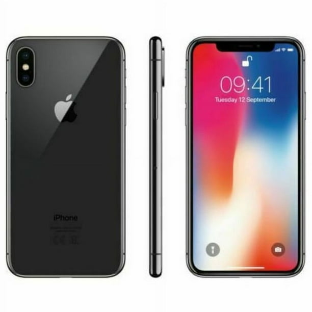 Apple iPhone X Usado, Desbloqueado por el Operador, 64 GB, Gris