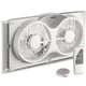 thumbnail image 1 of Ventilador de ventana Shinic 9 Twin con mando a distancia de 3 velocidades, color blanco, 1 of 8