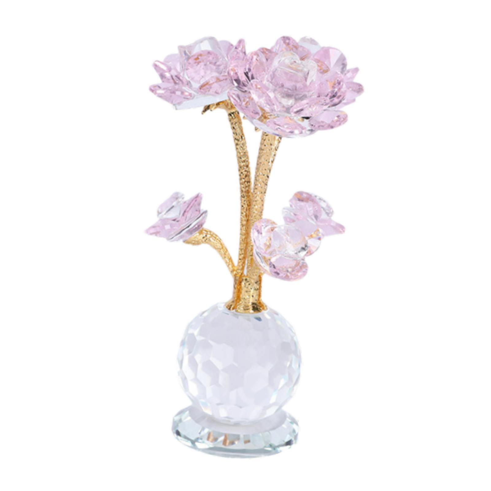 Bothyi - Colección Central De La Pieza De Figuras De Loto Para Estantes De Gabinetes Sala De Estar Rosa