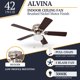 thumbnail image 3 of Ventilador de Techo Prominence Home Alvina 42" Luz LED Níquel Satinado, 3 of 9