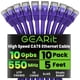 thumbnail image 1 of Cable Ethernet GEARit Cat6, paquete de 10, 1,5 m, 10 Gbps, RJ45, morado, 1 of 9
