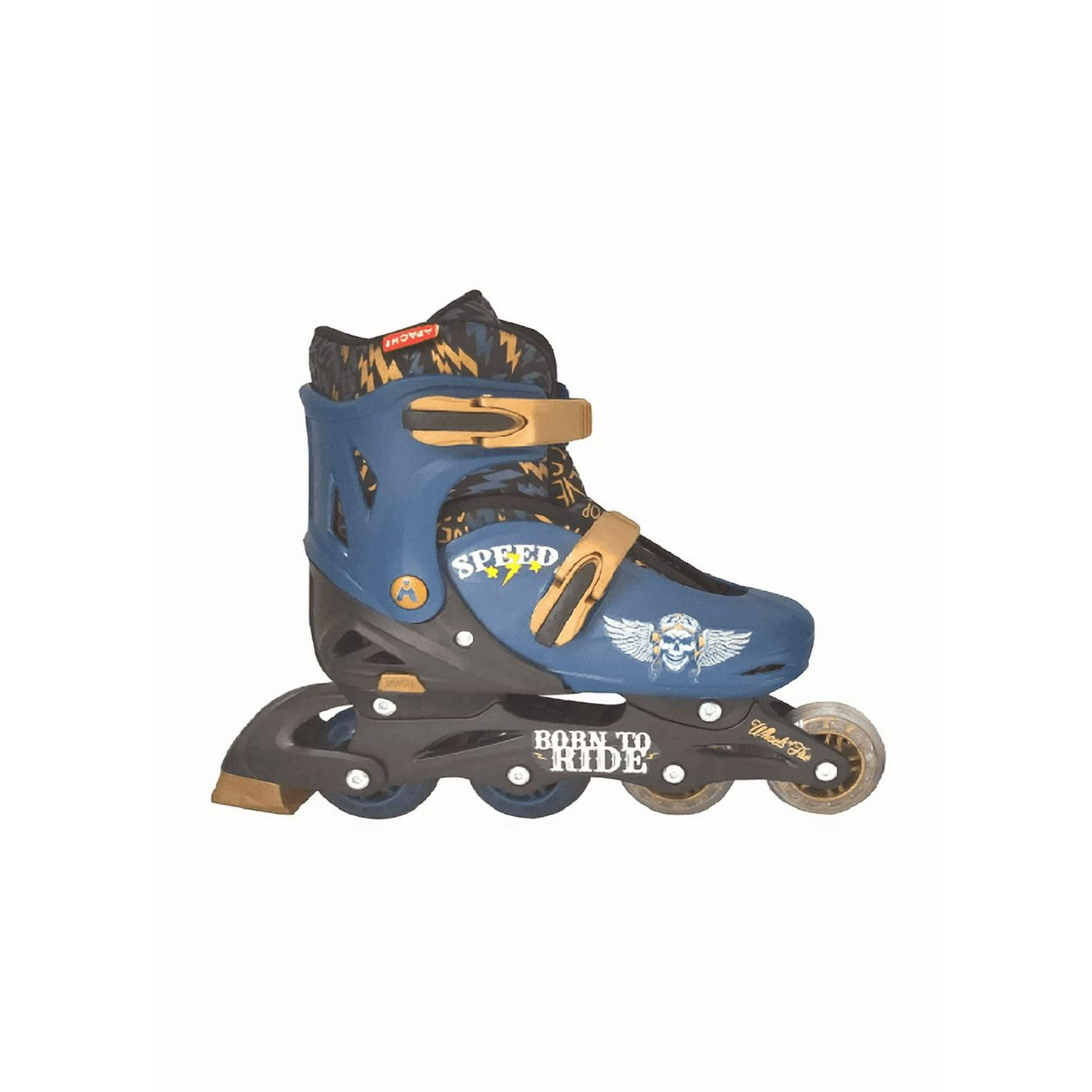 Genérico - Patines En Línea Con Luces Ajustables T 34-37, Azul