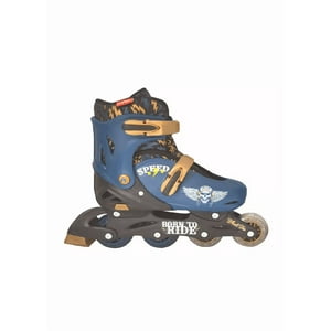 Genérico - Patines En Línea Con Luces Ajustables T 34-37, Azul