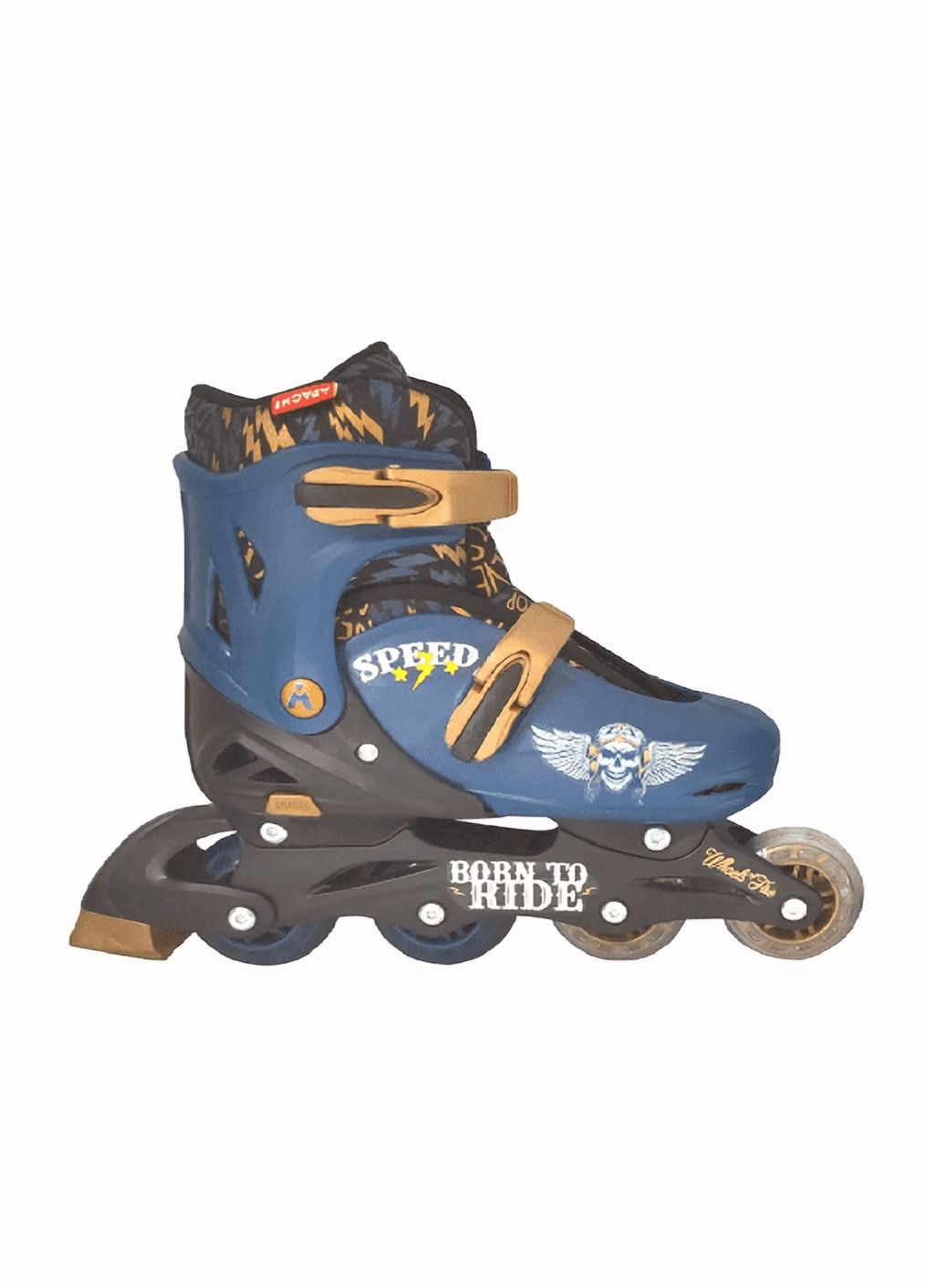 Genérico - Patines En Línea Con Luces Ajustables T 34-37, Azul