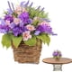thumbnail image 1 of Cesta de flores de lavanda | Planta artificial, resistente a los rayos UV, rústica y elegante, ideal para decoración de exteriores e interiores, jardín, patio, interior y exterior., 1 of 7