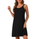 thumbnail image 1 of INSPIRE CHIC Vestido de Dormir de Modal Acanalado para Mujer con Doble Tirante Espagueti hasta la Rodilla para Descanso y Viaje XS Negro, 1 of 6