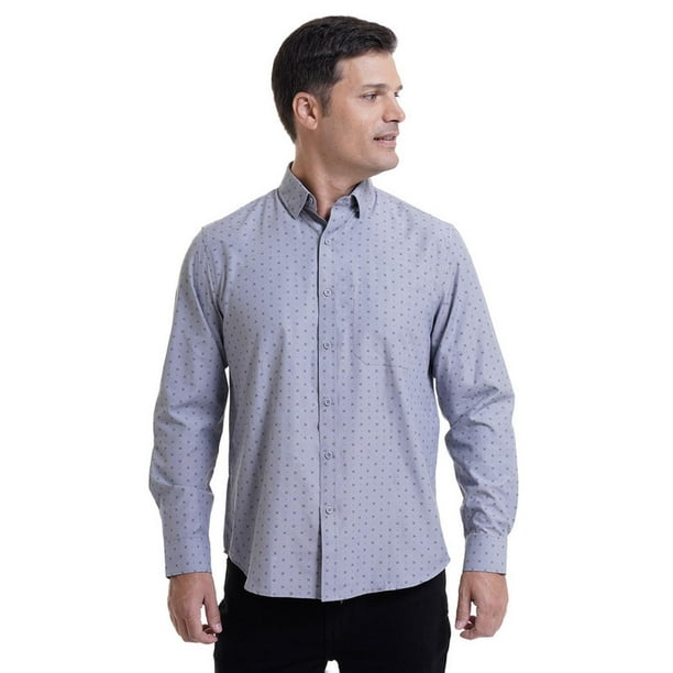 Camisa Fantasía Estampada Gris gris 5XL