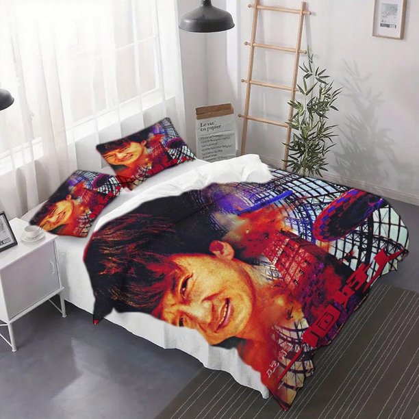 3pcs Jackie Chan A Good Man Poster Duvet Cover Set - Duvet Cover Set Including Duvet Cover And Pillowcases - Perfect Choice for Bedroom