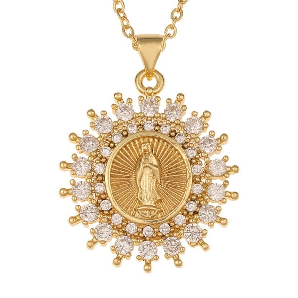Gorgeous Women's Copper Virgin Mary Pendant Necklace - Perfect Holiday Gift for Believers!