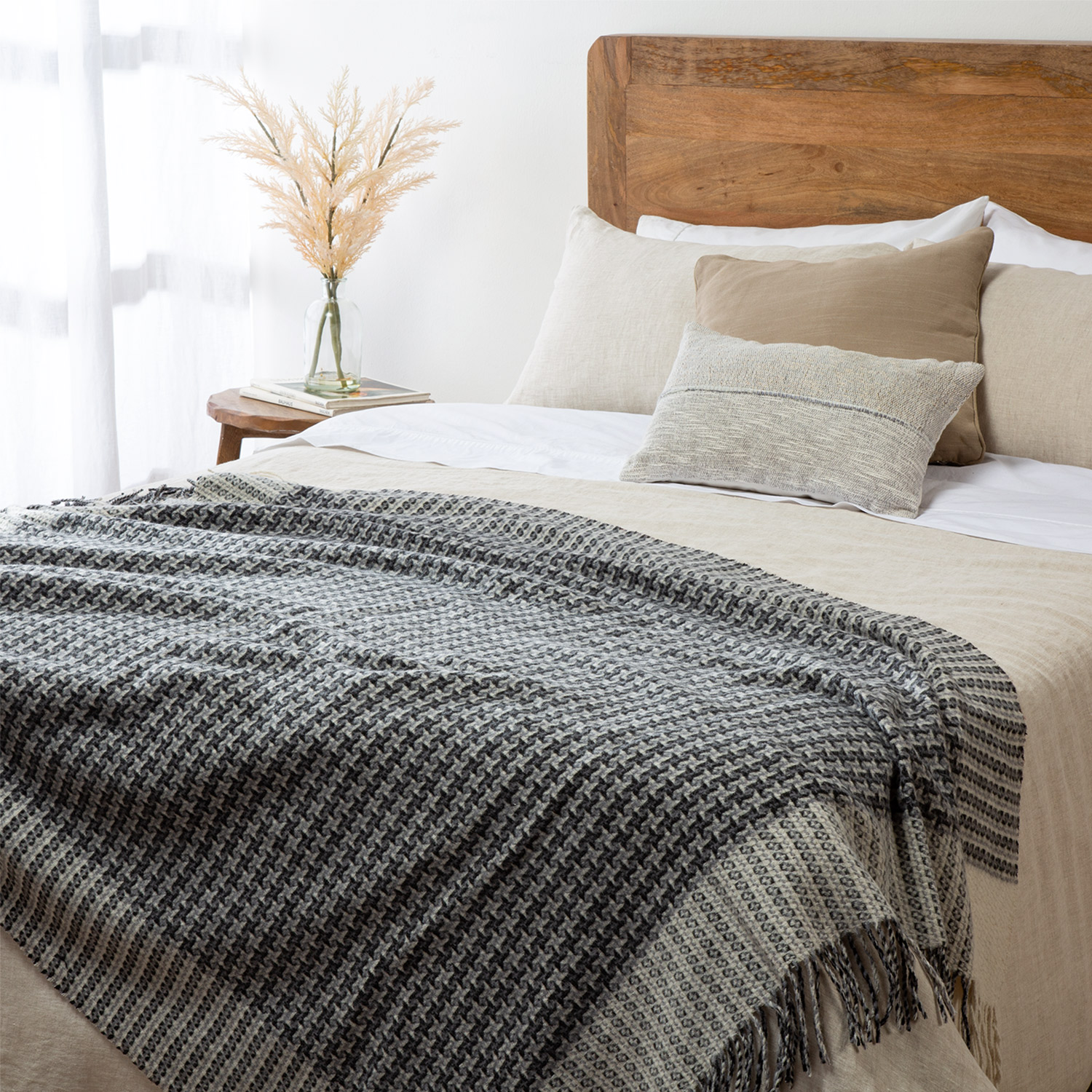 Zahr - Chalon De Lana Escoces 125 X 170 Gris Oscuro