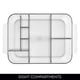 thumbnail image 5 of CADDY iDesign Pack de 2 organizadores de maquillaje transparentes 18 × 26 cm, 5 of 9