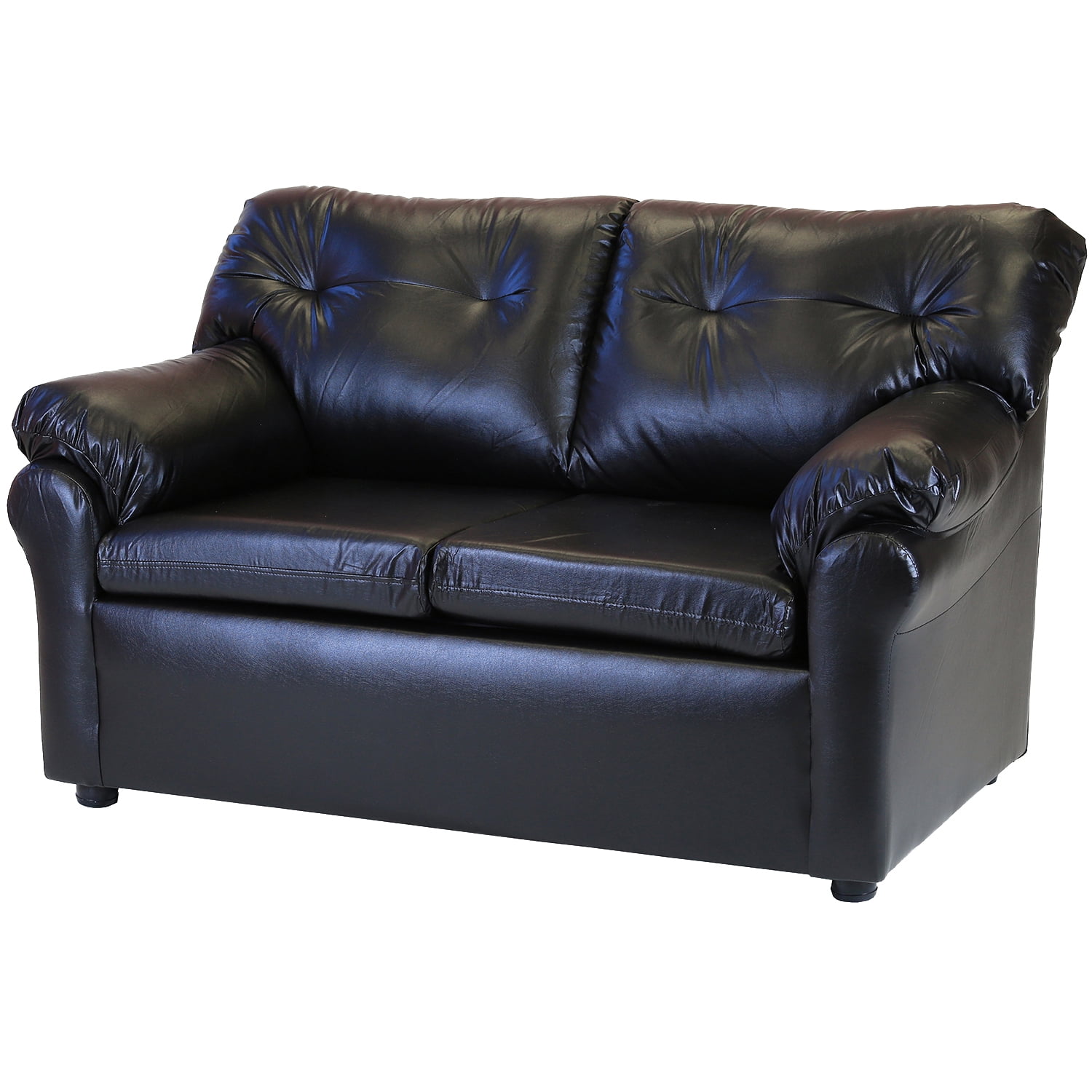Muebles Altiro - Sofá Mateo 2 Cuerpos - Cuero Sintético Pu Negro