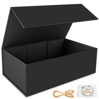 Caja De Regalo Ryddoy Negra De 24 X 15 X 7,5 Cm Con Cierre Magnético