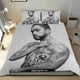 thumbnail image 1 of Bad Bunny Conjunto de sábanas temático, trío de piezas, cómodo y amigable con la piel, diseño único, regalo de decoración para el hogar para familiares, amigos y fans,140X210cm, 1 of 6