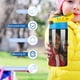 thumbnail image 5 of Michael Jackson Botella de Agua con Tapa Pop Top de Un Toque, Acero Inoxidable, a Prueba de Fugas, para Deportes, Botella Infantil azul 12 oz, 5 of 6