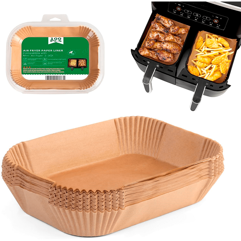 Wakeshome - Papel De Horno Para Freidora De Aire 100 Unidades 22x14cm