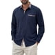 thumbnail image 1 of INSPIRE CHIC Camisas de Vestir para Hombre de Manga Larga con Cuello de Cuadros y Botones Abajo 2XL Azul Marino, 1 of 6