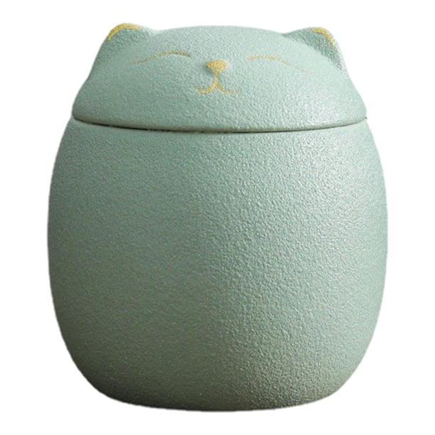 Almacenamiento De Té De Azúcar De Café De Botes De Cerámica Con Forma De Gato Para Cocina De Encimera