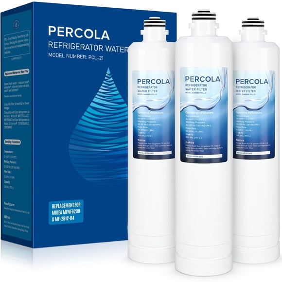 Filtro de Agua PERCOLA MIWF8200 Compatible Midea Paquete de 3